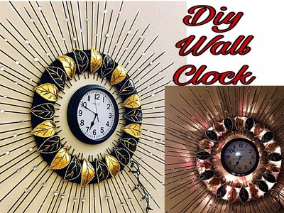 Diy floral designer wall clock.Diy wall clock.wall decoration idea.Fashion pixies.room decor