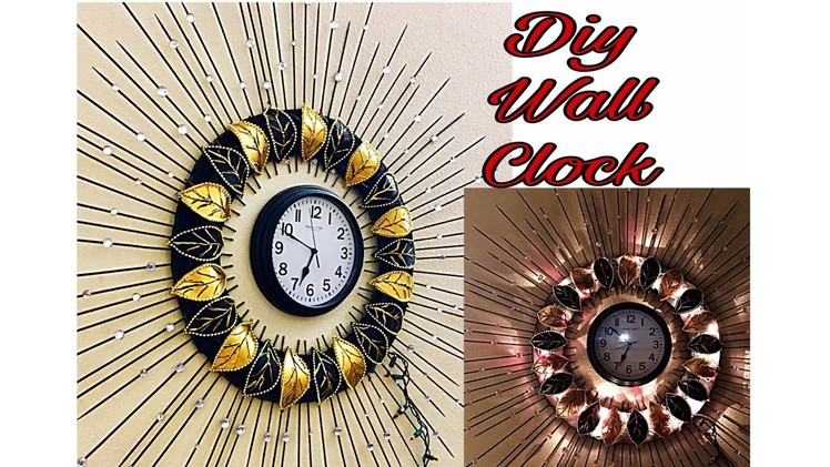 Diy floral designer wall clock.Diy wall clock.wall decoration idea.Fashion pixies.room decor