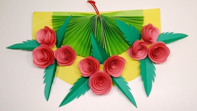 DIY: How to Make Beautiful Paper Rose Wall Hanging | Paper Wall Hanger | Jarine's Crafty Creation