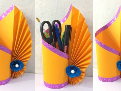 DIY Making Paper Flower Vase. How to Make A Flower Vase. Simple Paper Crafts | Best out of waste
