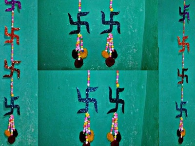 Diy-Swastik toran | Diwali home decoration | Door hanging toran making at home | Diwali crafts