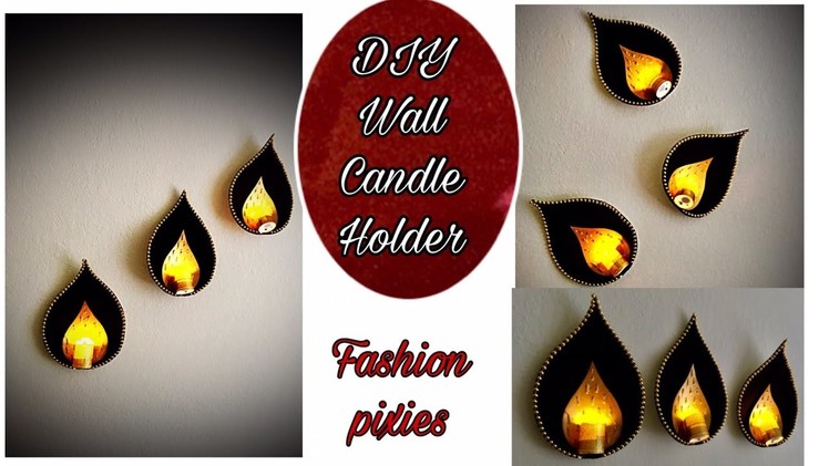 Diy wall hanging craft idea.wall decor candle holder.room decor idea.Fashion pixies