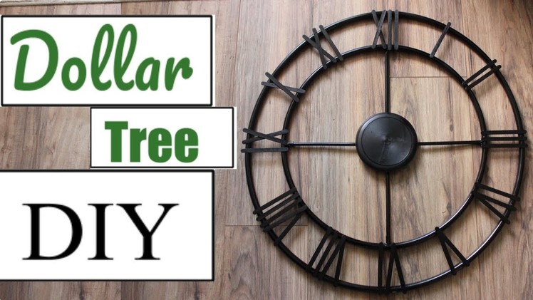 DOLLAR TREE DIY |FARMHOUSE FAUX WALL CLOCK |2018