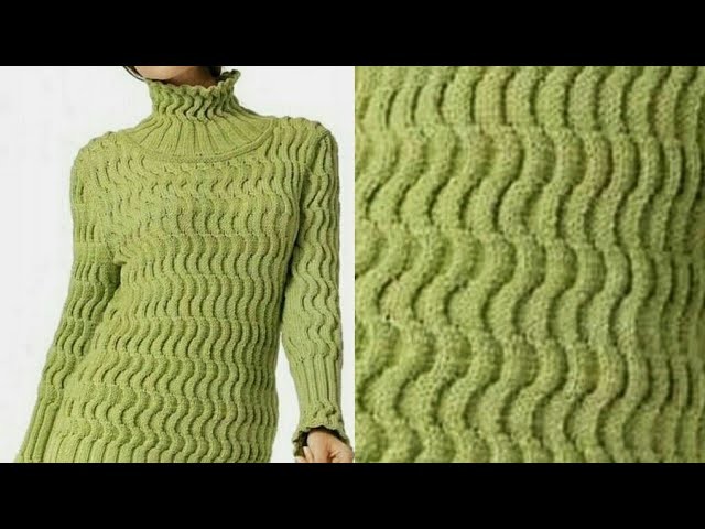 Easy Cable Sweater Design.Knitting Videos:Design-198