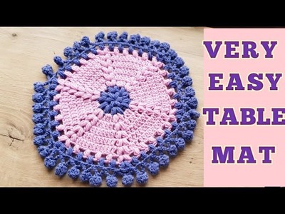 Easy Crochet Thalpos-Crochet Table Mat-Crochet Rumal- Woolen Rumal -Doily- Neidhal Crochet Tamil