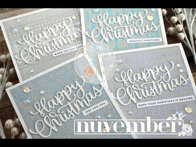 Easy Embossed Backgrounds | AmyR 2018 Christmas Card Series #9