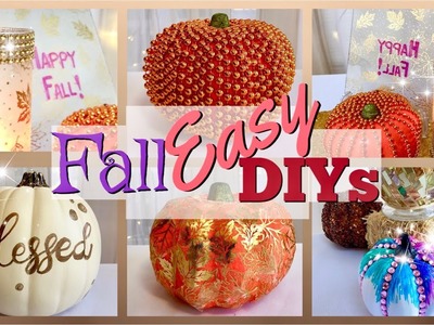 Easy FALL Decor DIYS | DOLLAR TREE Fall DIYs KIDS Can Make!