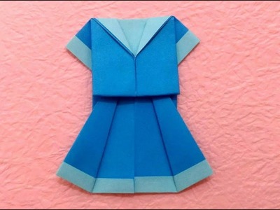 Easy Origami Sailor Clothes Tutorial 簡單摺紙水手服教學 Vestido de papel fácil #简单折紙 【折り紙1枚で】セーラー服の折り方