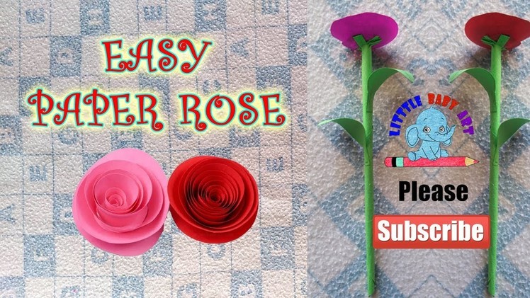 Easy Paper Craft Rose | How to Make Paper Rose | Origami Easy Flower Tutorial | DIY Rose Flower