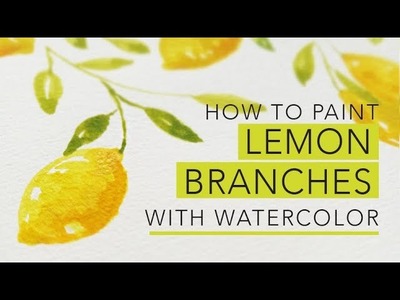EASY watercolor tutorial:  Lemons