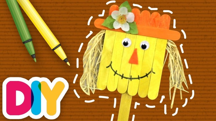 Fast-n-Easy | SCARECROW  Popsicle Craft | DIY Arts & Crafts for Kids