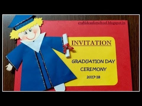 Graduation day invitation card for kindergarten