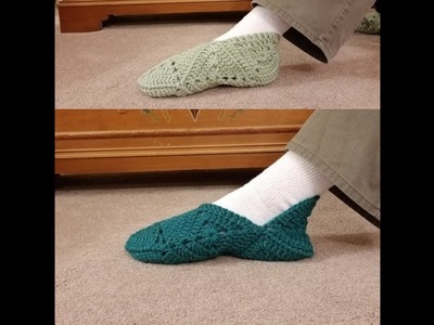 Granny Square Slippers in 2 Styles - Crochet Tutorial!