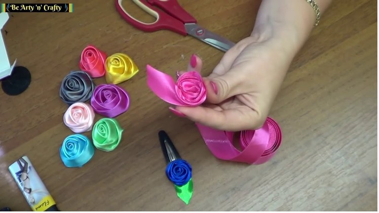 Handmade Satin Ribbon Flowers - Quick & Easy Folded Rose