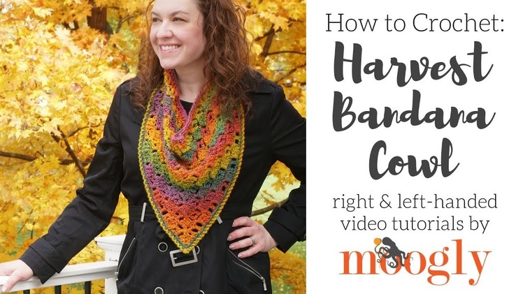 How to Crochet: Harvest Bandana Cowl (Left Handed)