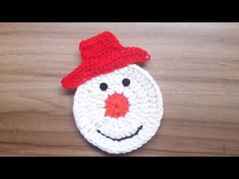 How to Crochet Snowman Coaster- Christmas Special