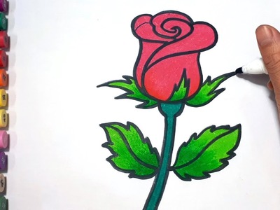 How To Draw A Rose || Draw For Kids