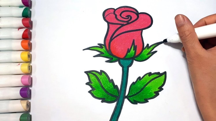 How To Draw A Rose || Draw For Kids