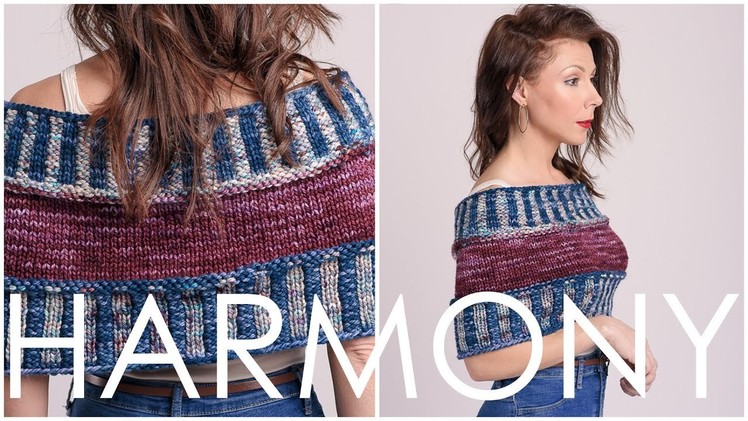 How to Knit - Harmony Shrug + Learn Corrugated Ribbing!