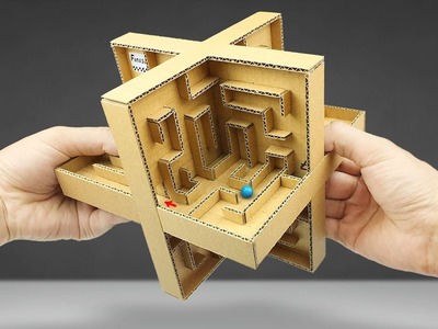 How to Make a 360° Labyrinth Marble Game from Cardboard