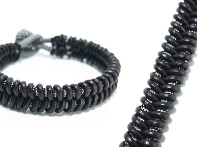 How to Make a Leather Fishtail Bracelet Tutorial | Leather and Paracord Bracelet