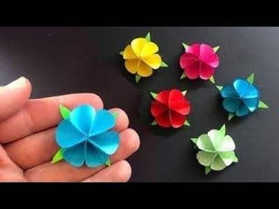How to make a paper flowers |Awesome paper crafts flower | paper school life hacks videos