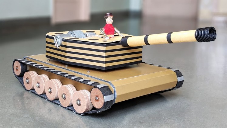 How to Make a RC Battle Tank with Auto load bullets & Fire