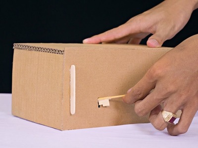 How to make a Safe box from Cardboard with Key