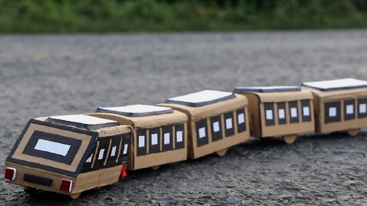 How to Make a Train out of Cardboard | Toy Electric Powerful Train