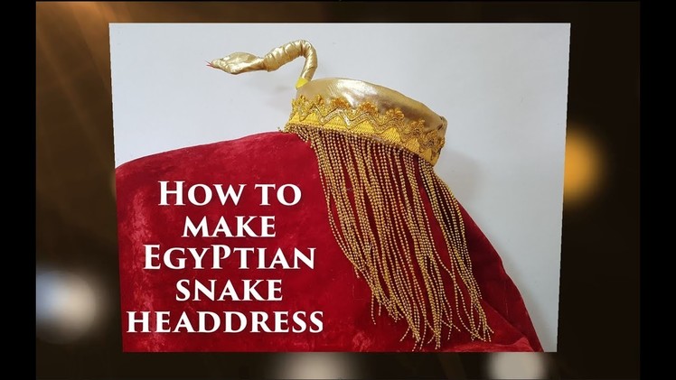 How to make Egyptian Snake Headdress| DIY UN Costumes | Halloween | Last Minute Cleopatra Costume