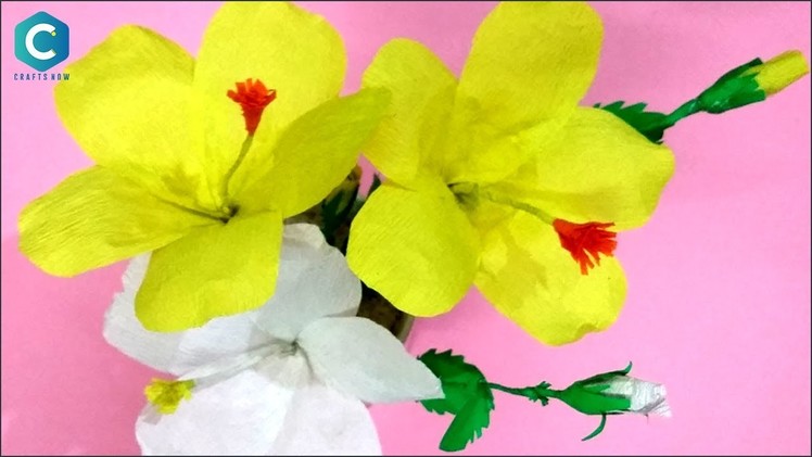 How to Make Flowers with papers | Flower Making with Paper | How to Make Flowers with Crepe Paper