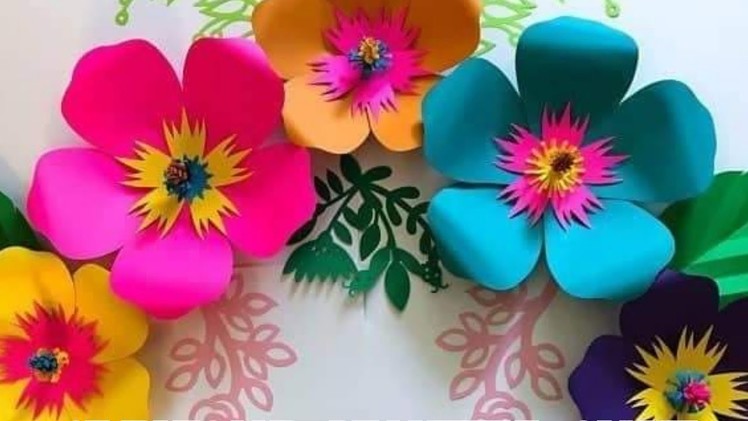 How to make Giant Paper Flowers for Wall DIY Backdrop Decoration Tutorial for Wedding