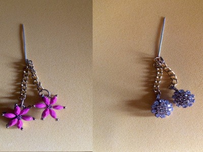 How to make hijab pin at home. Hijab pin from earrings. Hijab pin making tutorial.