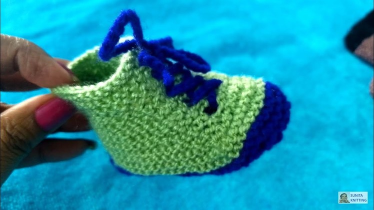 How to make knitted baby boot size - 0 - 3 m  Radhey Radhey