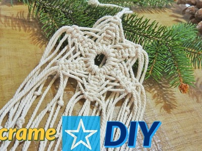 How to make Macrame Wall Hanging Christmas Star Ornament
