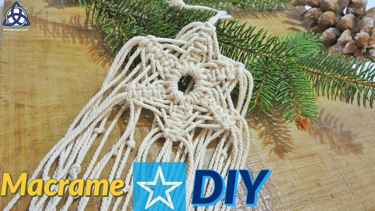How to make Macrame Wall Hanging Christmas Star Ornament