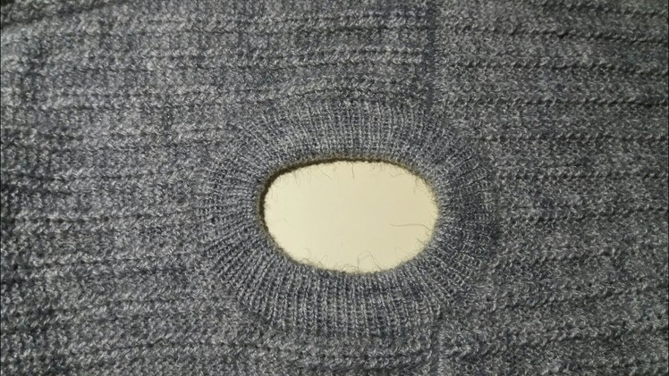 How to make round neck knitting tutorial for gents sweater.