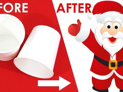 How to Make Santa Claus at Home | Santa Claus Making With Cup | #Santaclaus | #Christmas