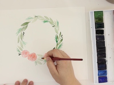 How To Paint A Holiday Watercolor Wreath