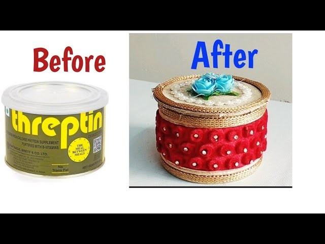 How to recycle waste tin cans at home.Best out of waste threptin tin can craft idea