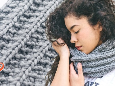 INFINITY SCARF Pattern for BEGINNERS (step-by-step tutorial)