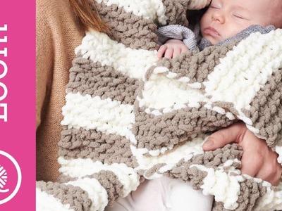 Loom Knit Garter Stitch Baby Blanket