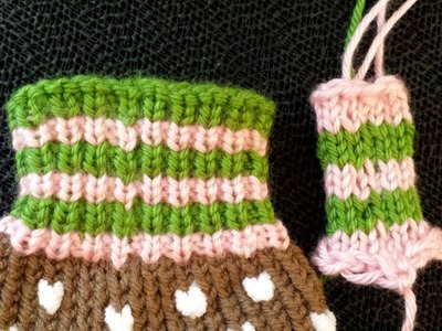 Loom knit jogless stripes in the round tutorial