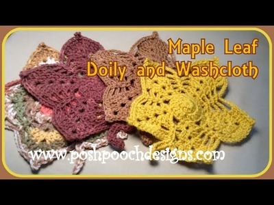 Maple Leaf Doily and Washcloth Crochet Pattern