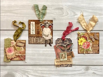 Mixed Media Morsels, Dessert 8 - Vintage-style Tags