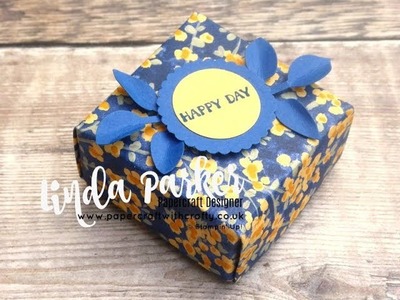 No Glue Box With Close Fitting Lid Using Garden Impressions DSP from Stampin' Up!