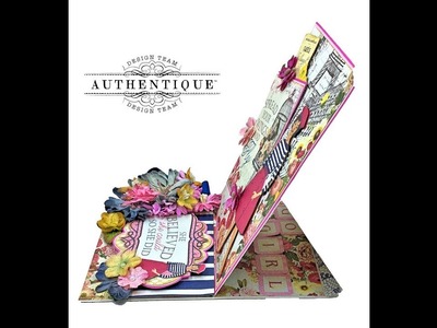 Springtime in Paris Easel Card Tutorial with Authentique Dame Collection Kit