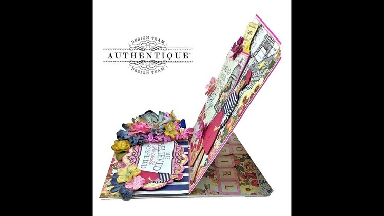 Springtime in Paris Easel Card Tutorial with Authentique Dame Collection Kit