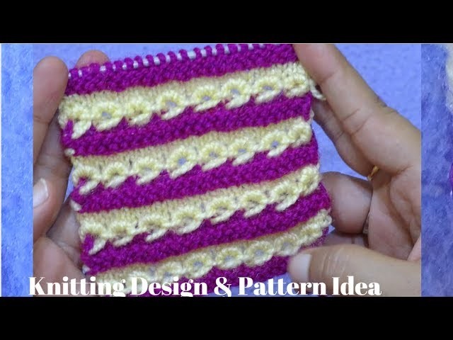 Two colour knitting pattern and sweater design in hindi #KnittingPattern#