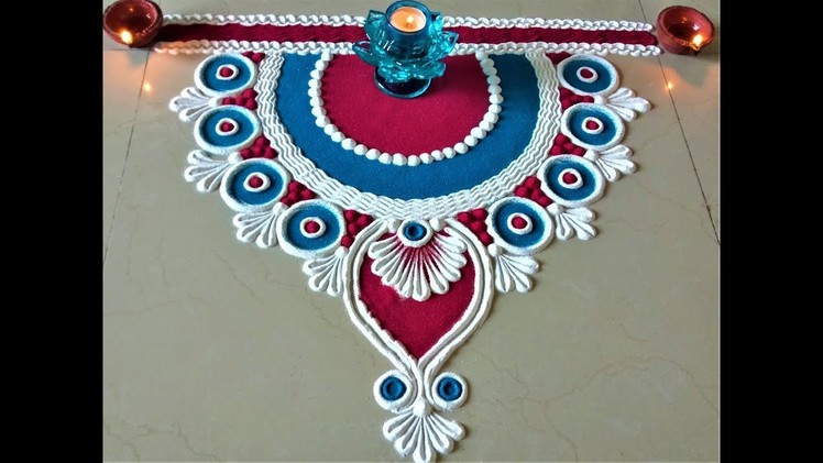 Very Simple and Easy Rangoli Designs for Deepawali |Creative Rangoli by Shital Mahajan.